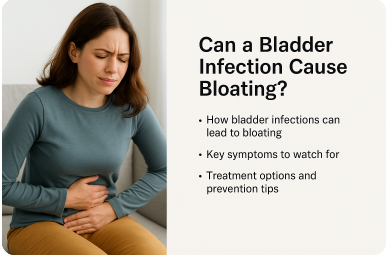 can a bladder infection cause bloating​