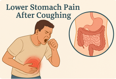 lower stomach pain after coughing