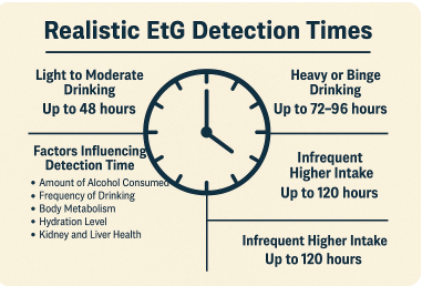 realistic etg detection times