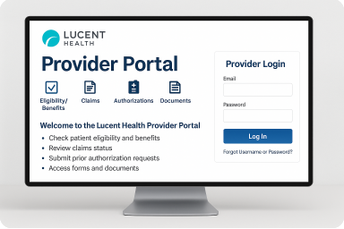 lucent health provider portal​