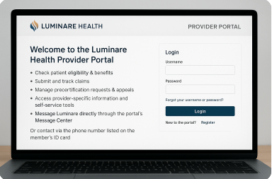 luminare health provider portal