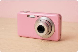 pink digital camera