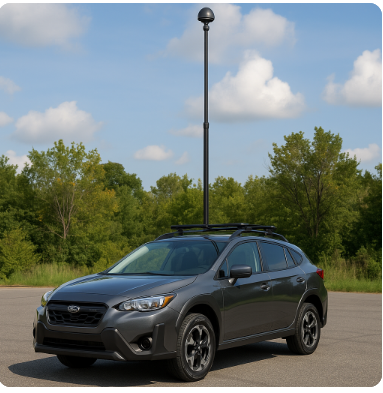 2024 subaru crosstrek cameras on top 7ft 7in total height​