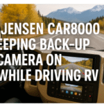 car8000 jensen keep back up camera on while driving rv