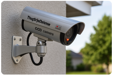 realistic outdoor dummy surveillence camera thugstyledefense