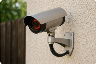 realistic outdoor dummy surveillance camera thug style defense​